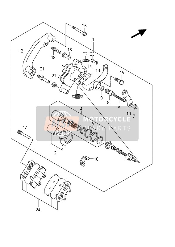 Rear Caliper (AN650 E19)